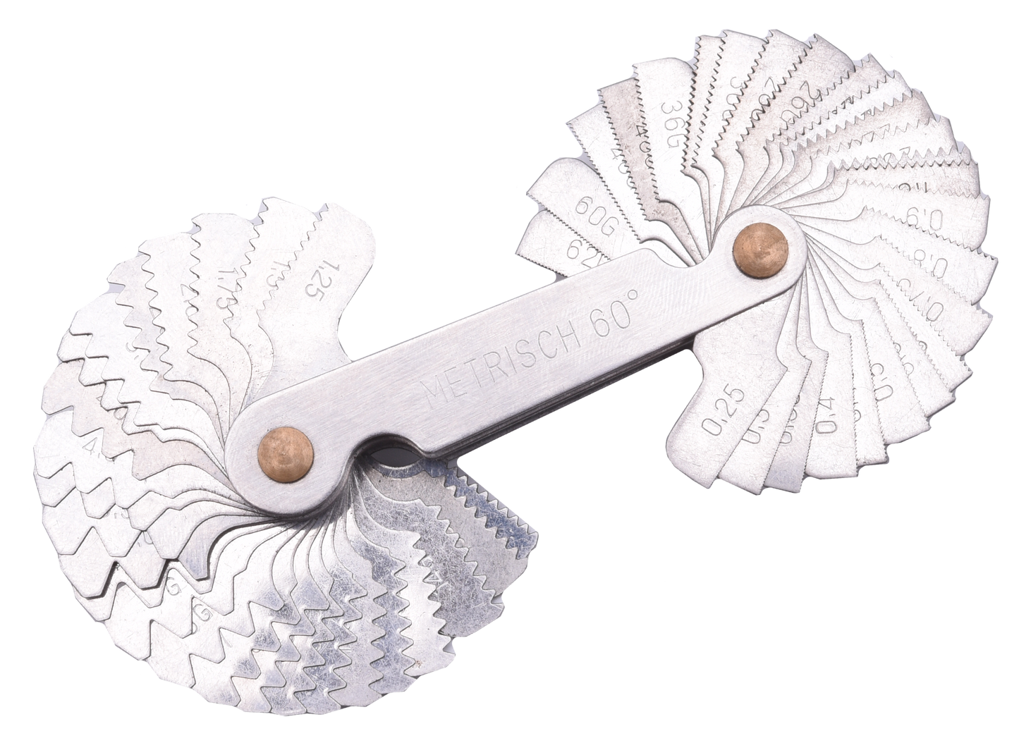 52Pcs thread pitch gauge (metric & imperial)