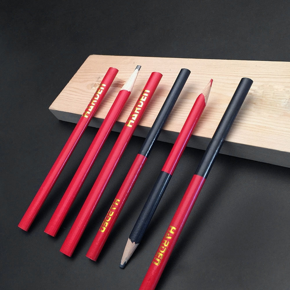 12X7.4X176mm 12Pcs Oval Carpentry Pencil