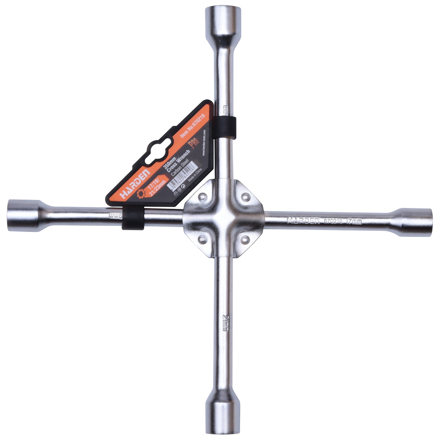 14" Wheel spanner cross type 17-19-21mm & 1/2"