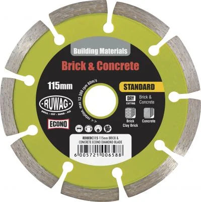 115mm Brick & Concrete Econo diamond blade