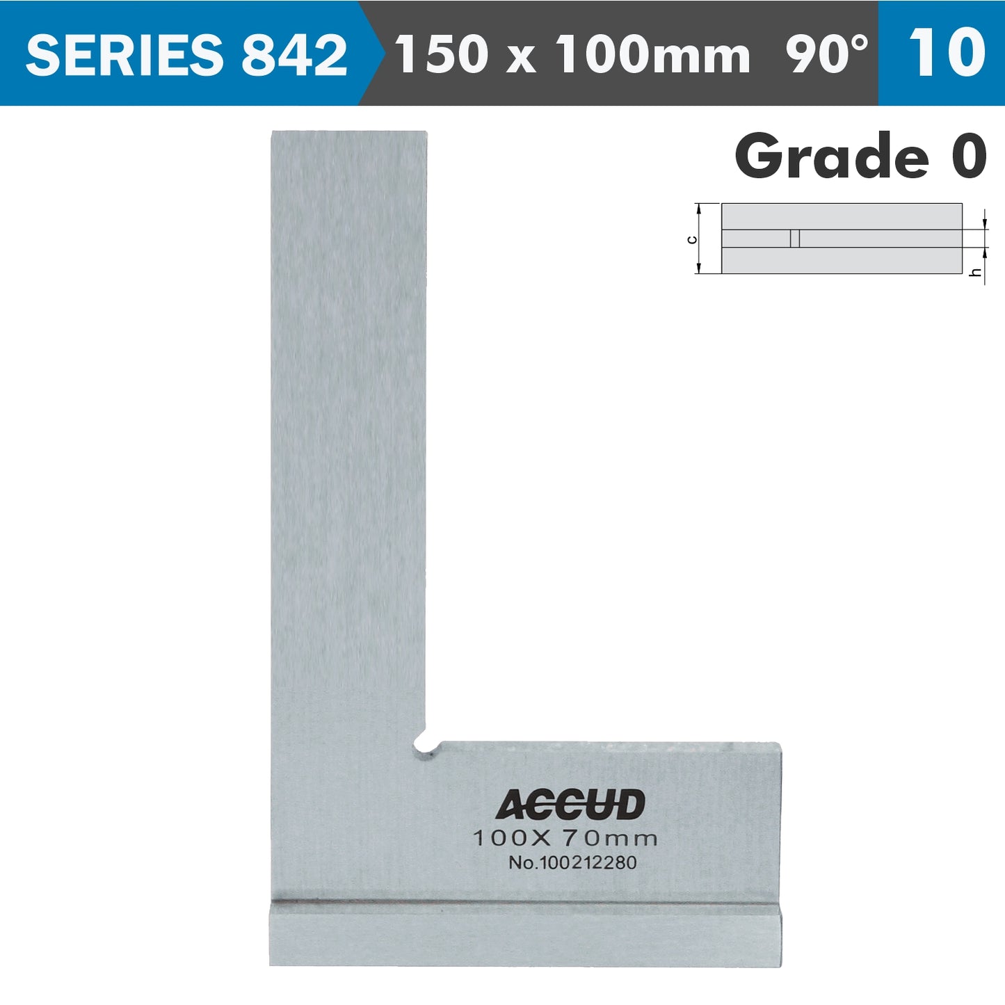 FLAT EDGE SQUARE 90 DEG. WIDE BASE 150x100MM DIN875