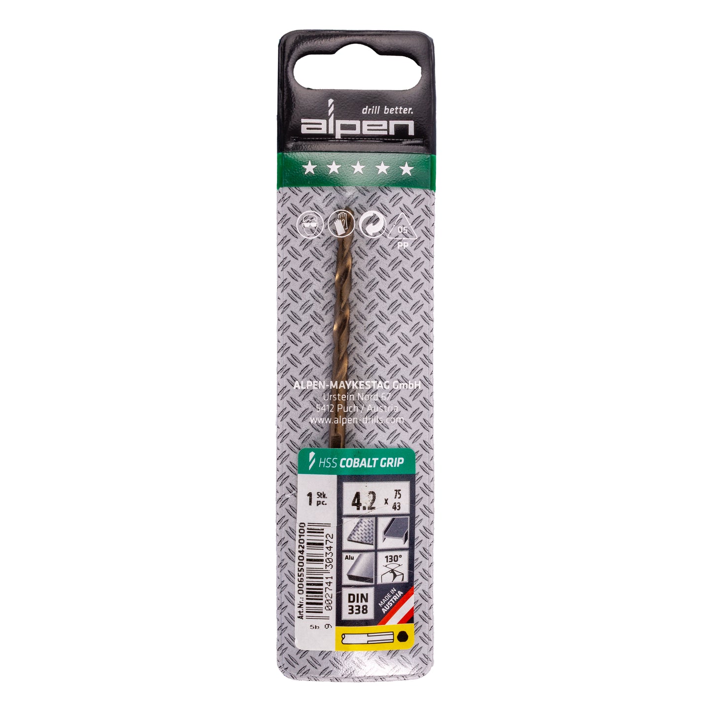 HSS COBALT 4,2 PLW GRIP 3-SIDED