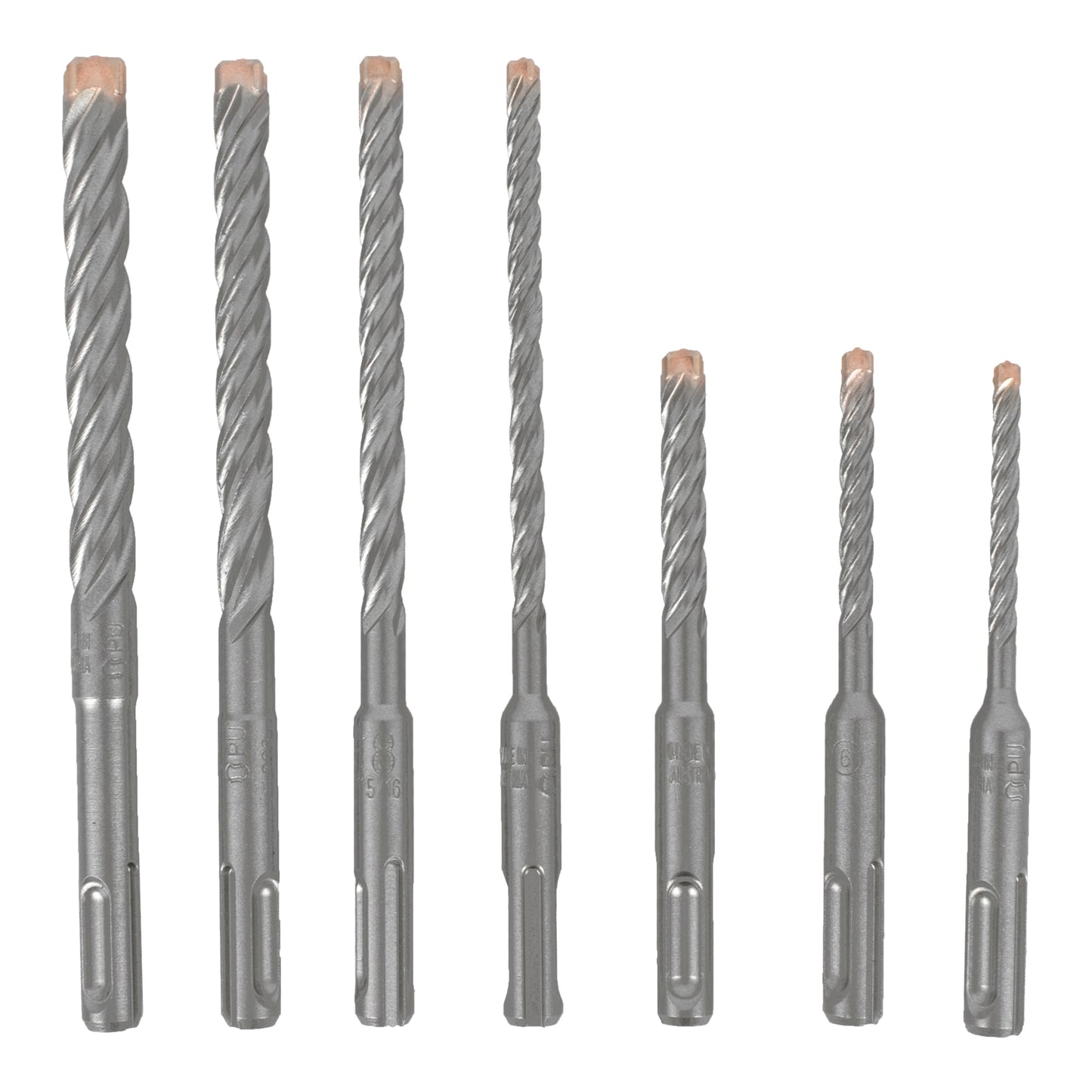 FORCE X SDS-PLUS SET KM7 7 PCS. 5.0/ 6.0/ 8.0 MM X 110 AND 6.0/ 8.0/ 1