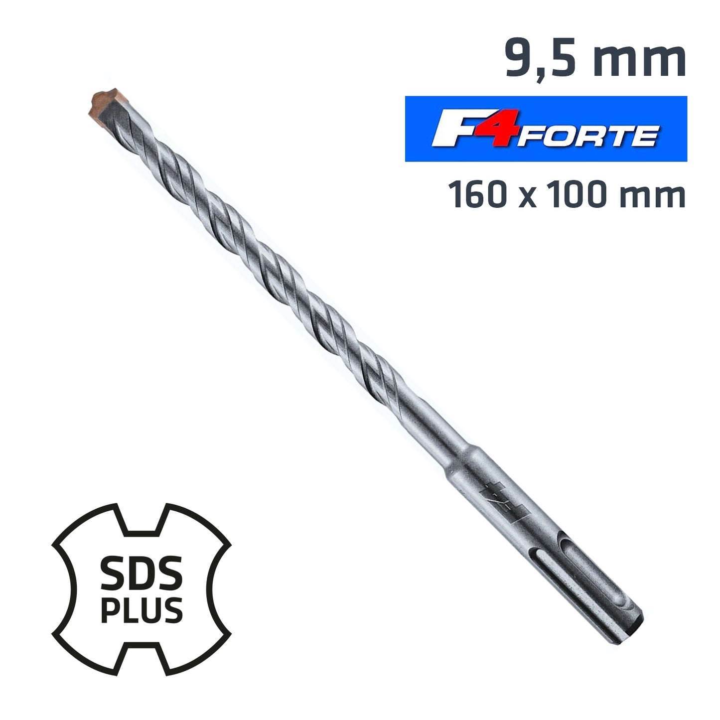 SDS PLUS DRILL HAMMER F4 BIT 160 X 100 9.5MM