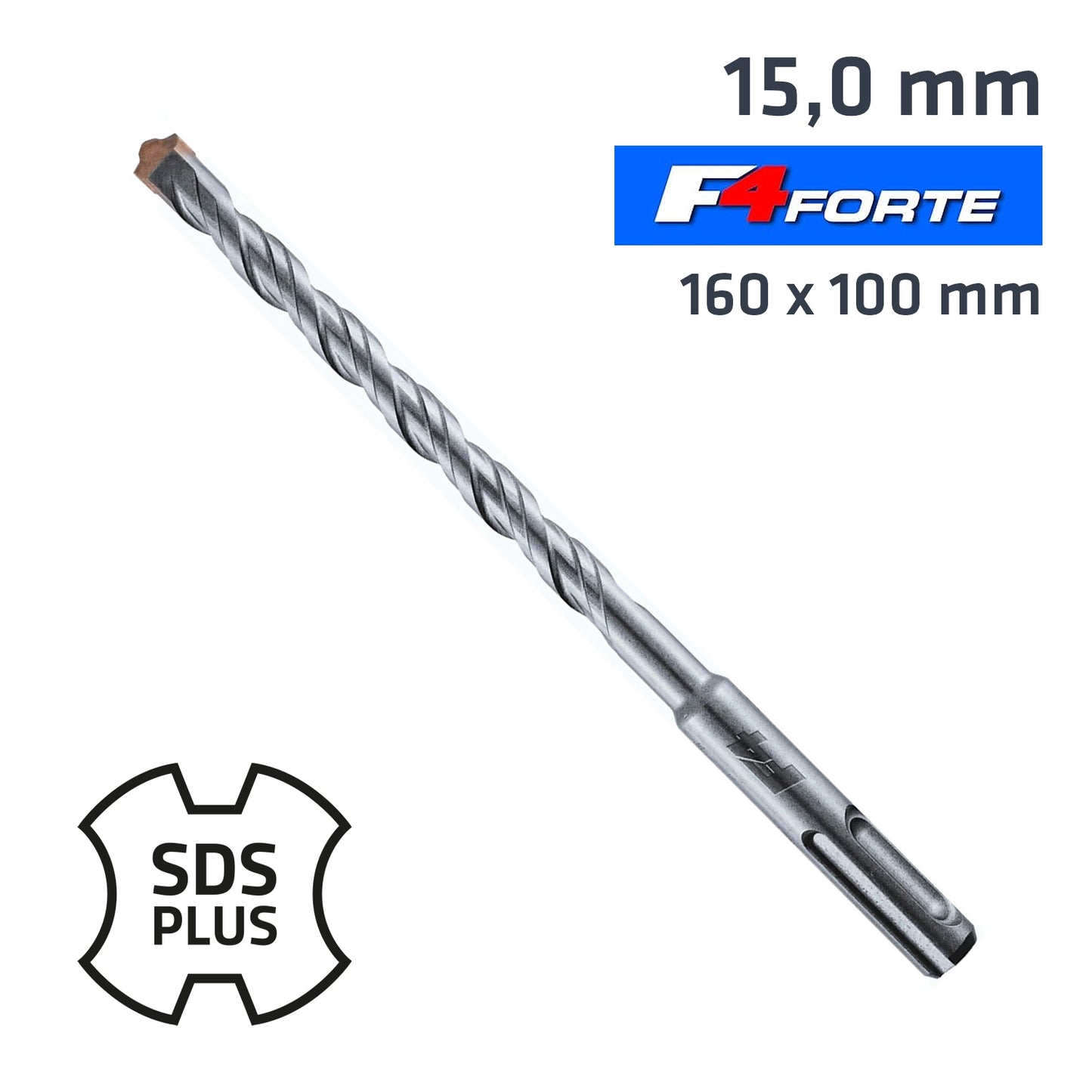 SDS PLUS DRILLHAMMER F4 BIT 160 X 100 15MM