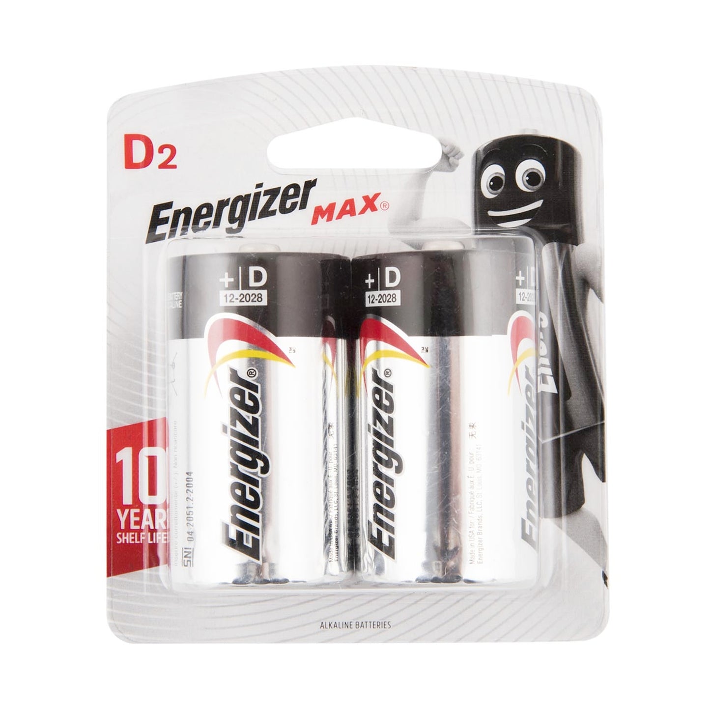 ENERGIZER MAX D - 2 PACK (MOQ 6)