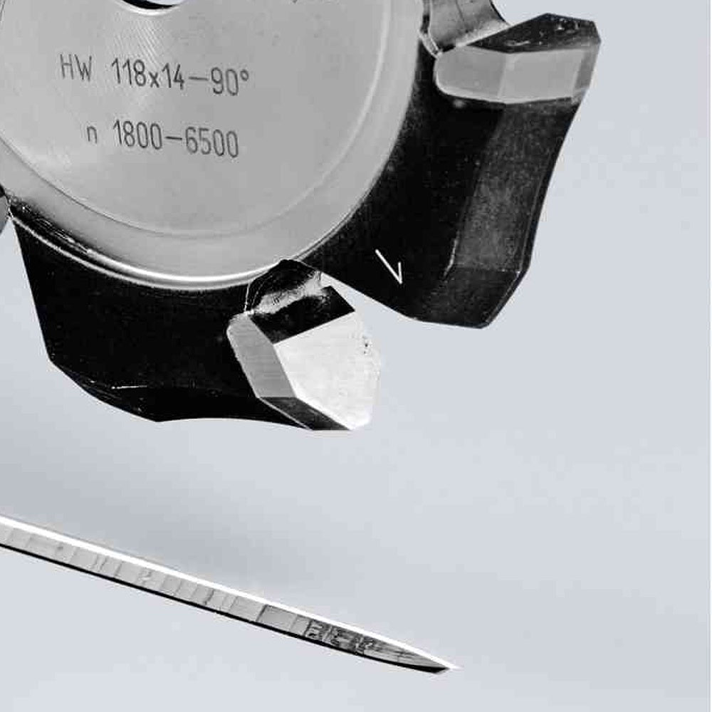 CUTTER - V GROO HW 118X14-90GRAD-ALU