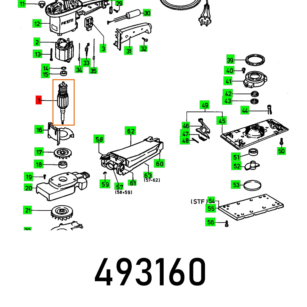 ARMATURE 230V RS 3 ET-BG 230V