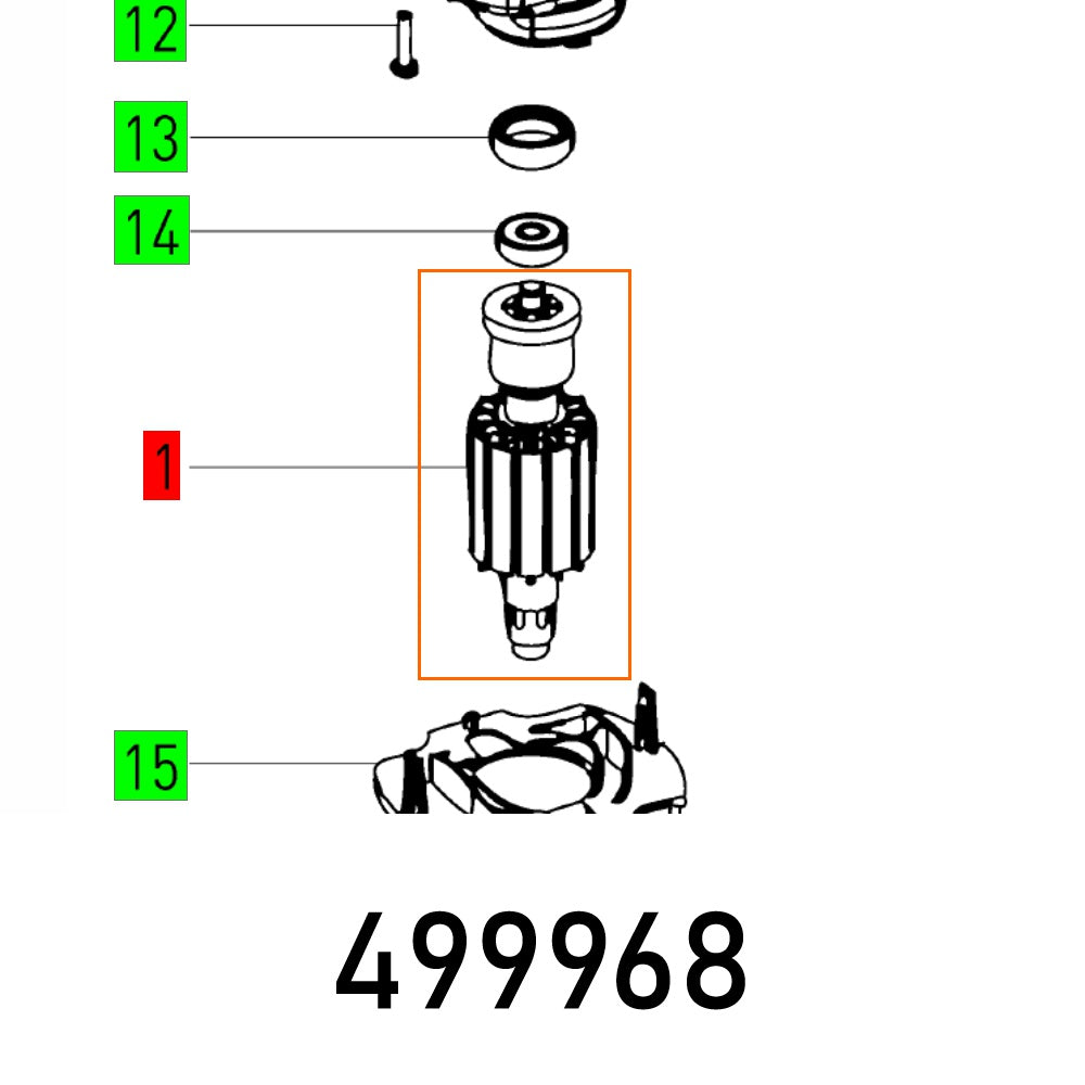 ARMATURE ES150-5E 230-240V ET-BG