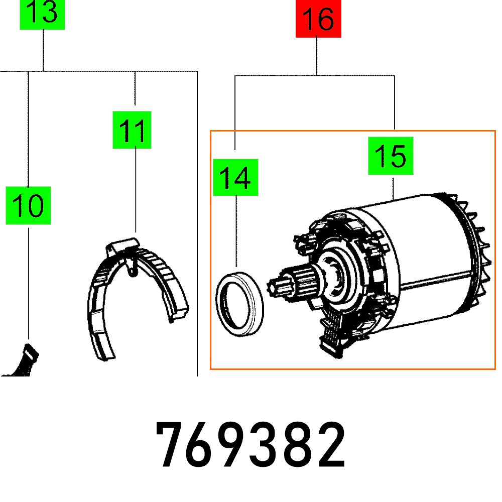 MOTOR DRC 18-4 LI 4,2 PLUS BG