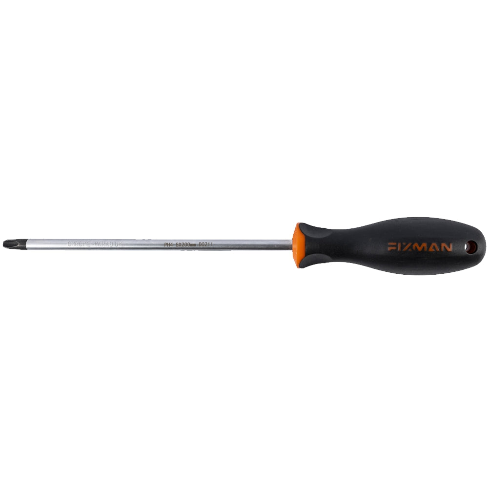 FIXMAN S/DRIVER PHILLIPS PH4 8X200MM CRV WITH ERGONOMIC HANDLE