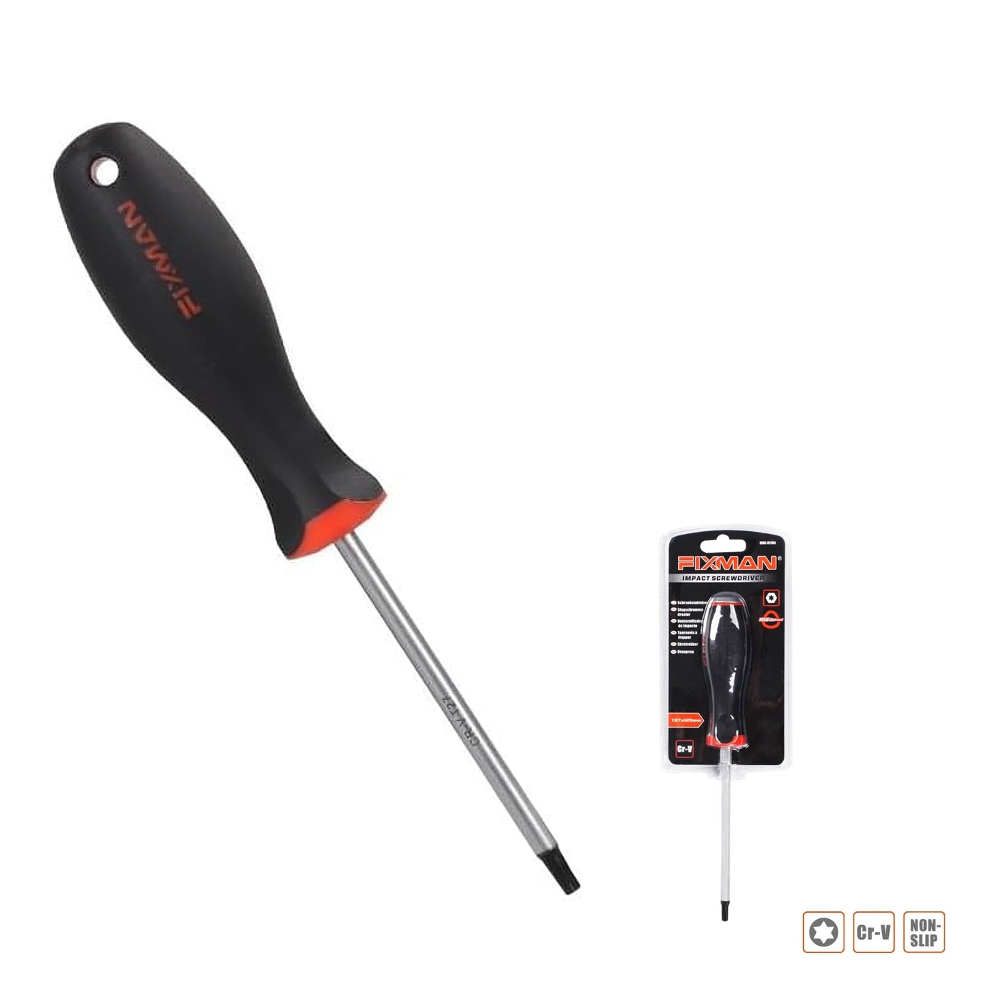 FIXMAN S/DRIVER TORX T10 6X75MM CRV WITH ERGONOMIC HANDLE