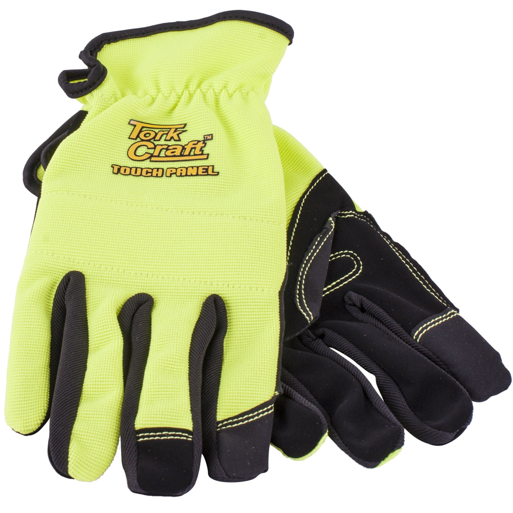 GLOVE YELLOW LARGE WITH PU PALM MULTI PURPOSE