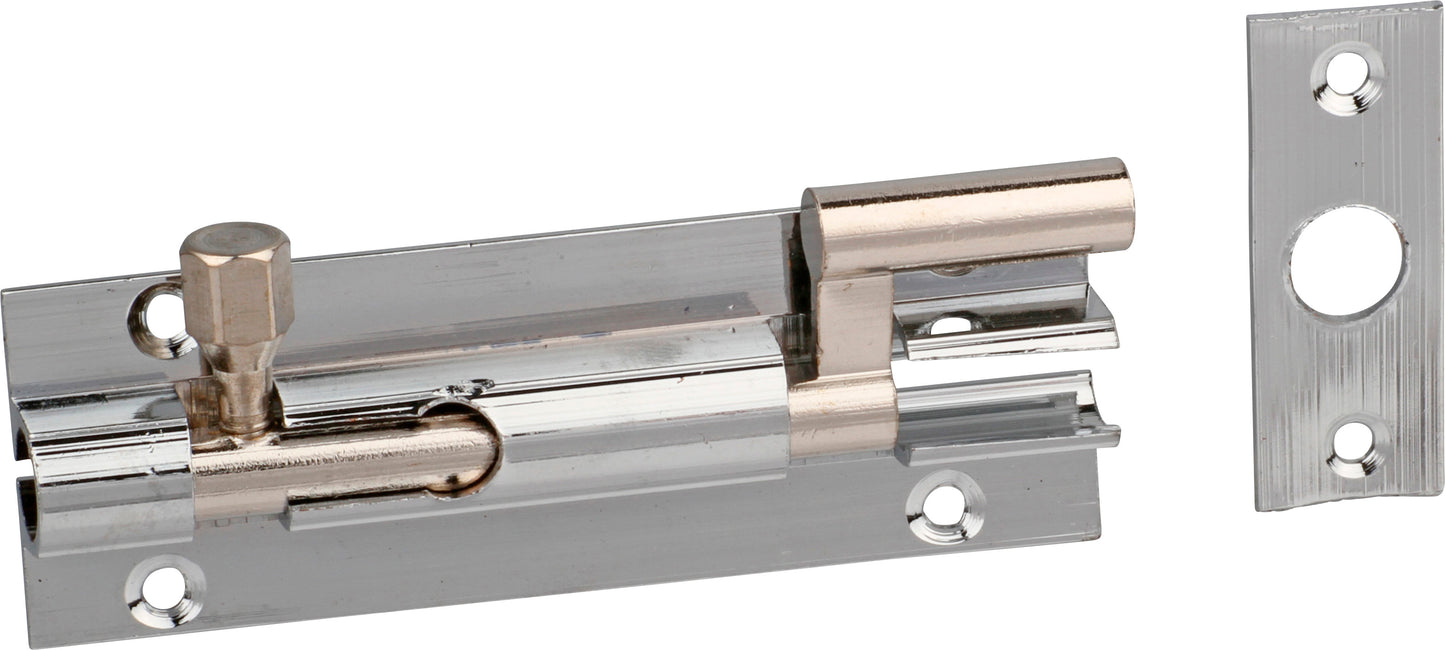 Barrel Bolt Chrome Plated Neck 75mm (1)