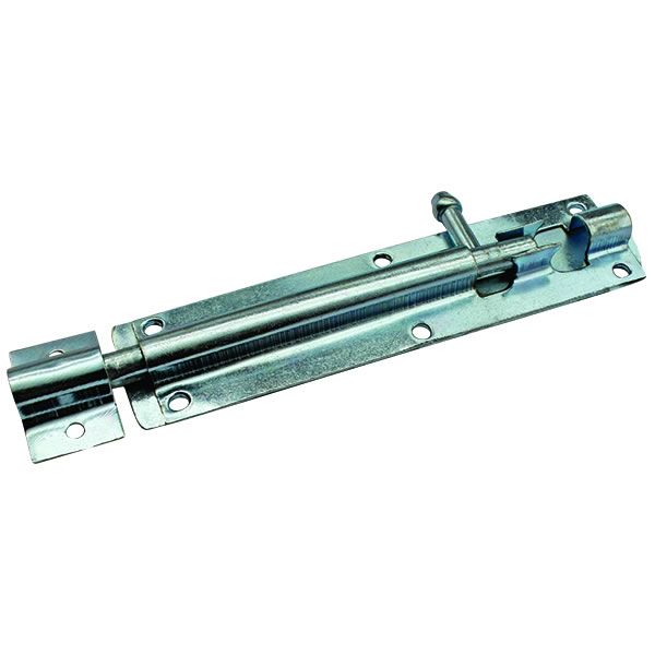 Barrel Bolt Galvanised Straight 100mm (1)