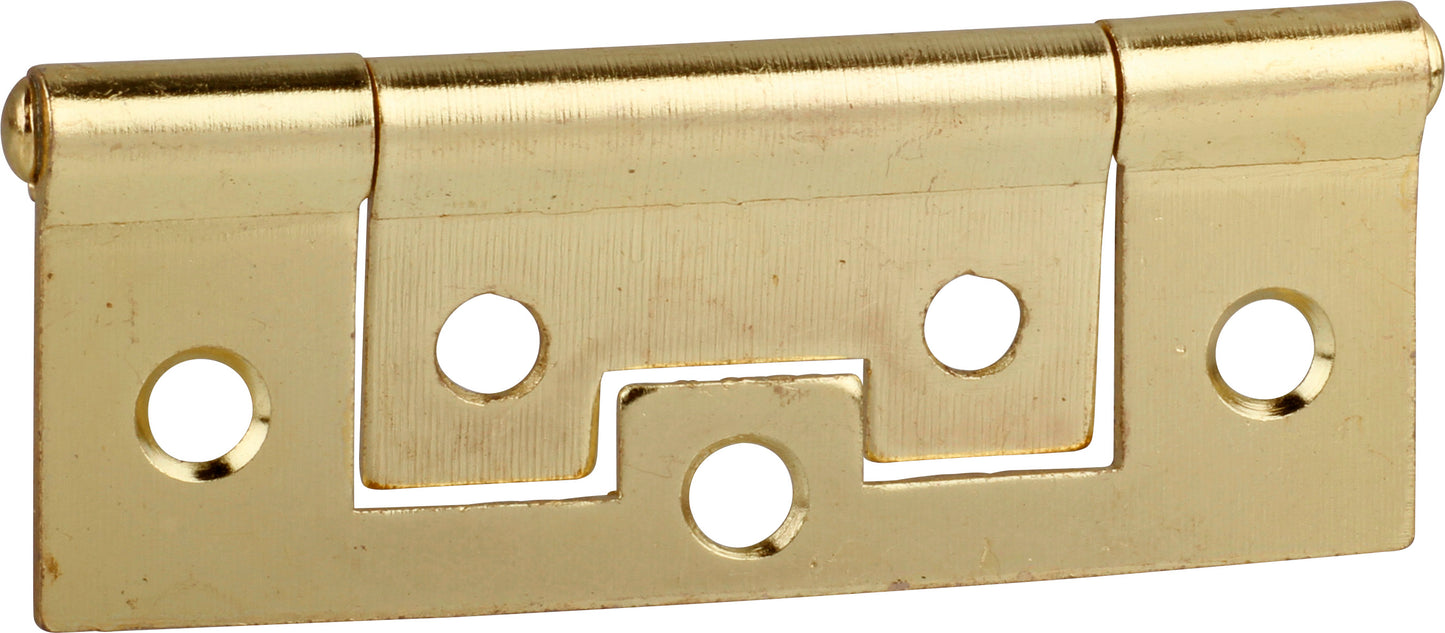 Flush Hinge Brass Plated 75mm (2)