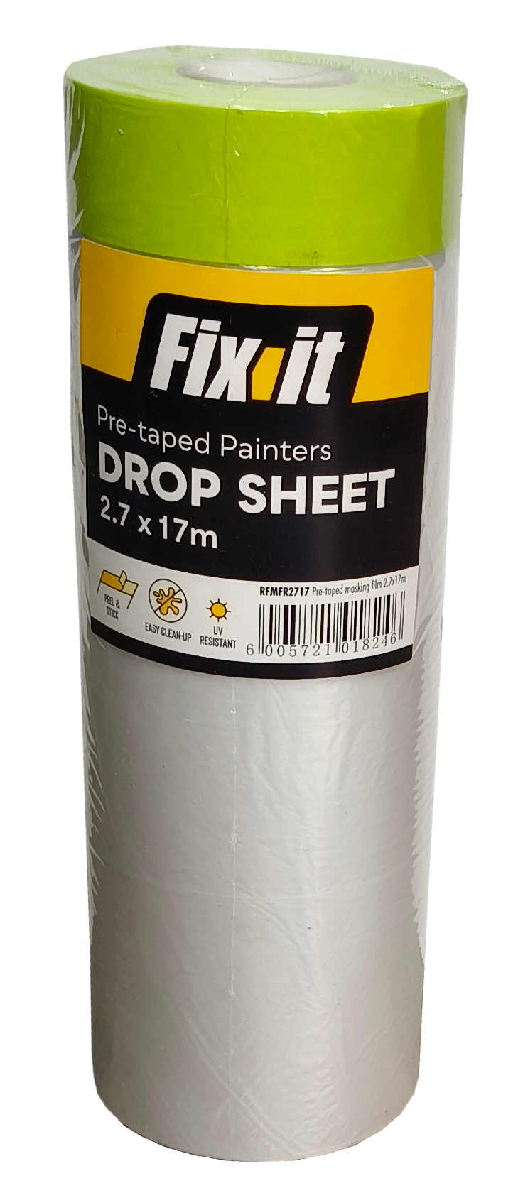 Pre-taped masking film 2.7x17m