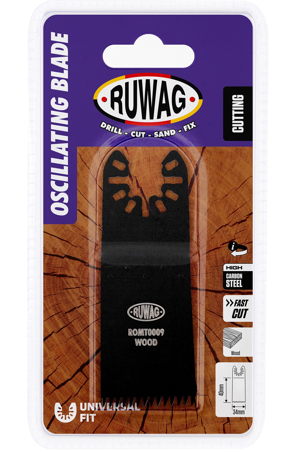 oscillating mult-tool straight blade for wood 34mm