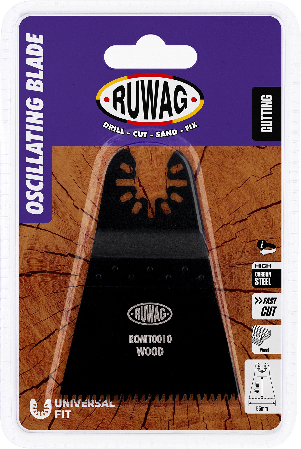 oscillating mult-tool straight blade for wood 65mm