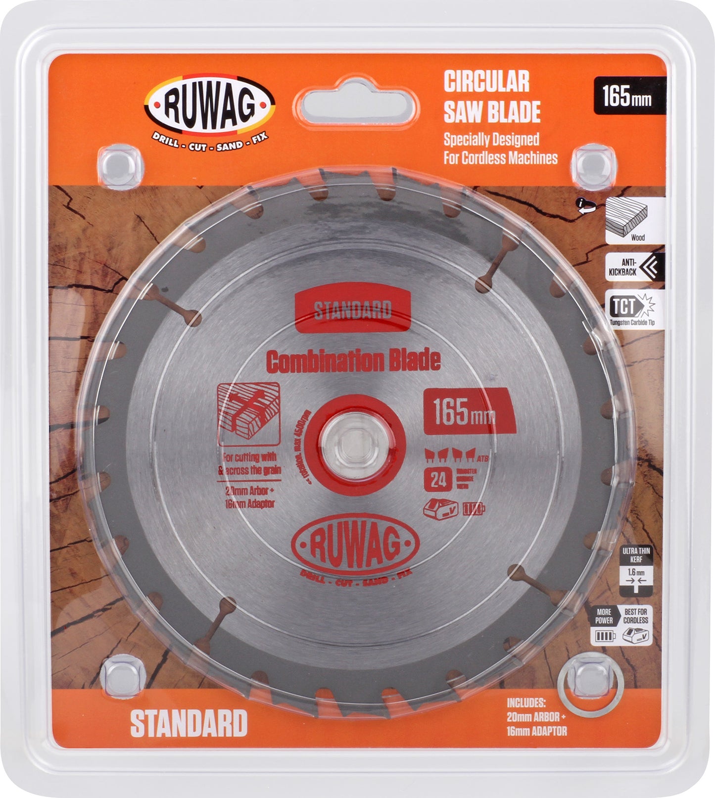 165MM Z24 SAW BLADE TCT CORDLESS