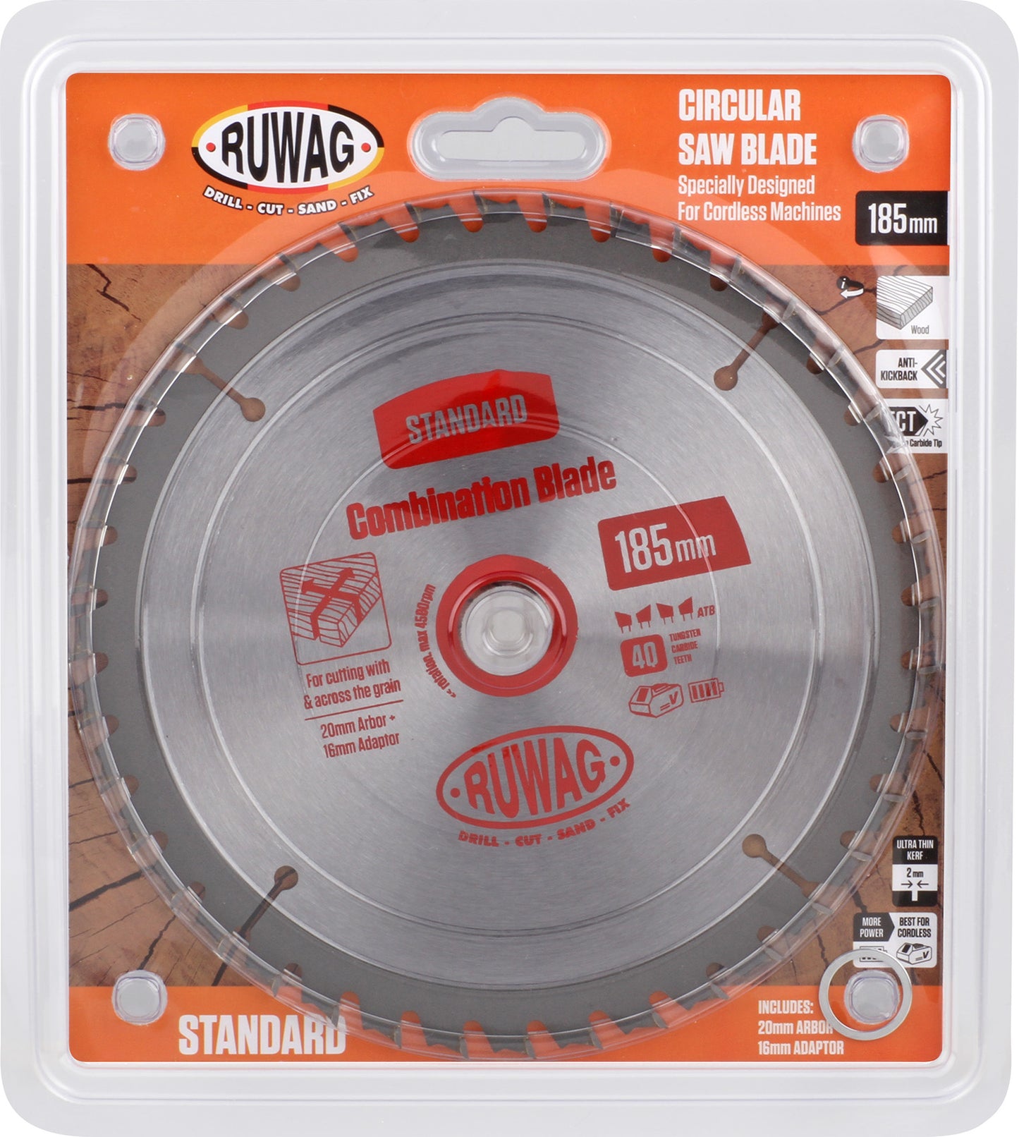 185MM Z40 SAW BLADE TCT CORDLESS