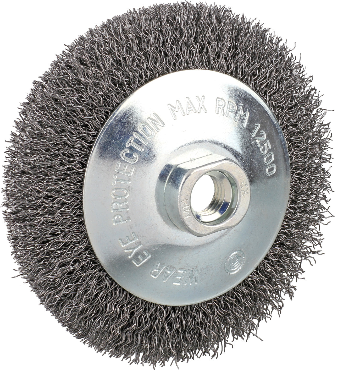 115mm crimped bevel wire brush M14x2