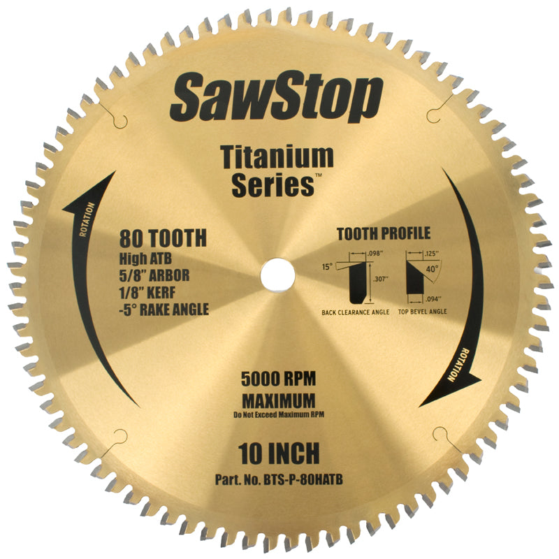 TCT SAW BLADE 254MM X 80T X 16MM CROSS CUT TITANIUM SERIES