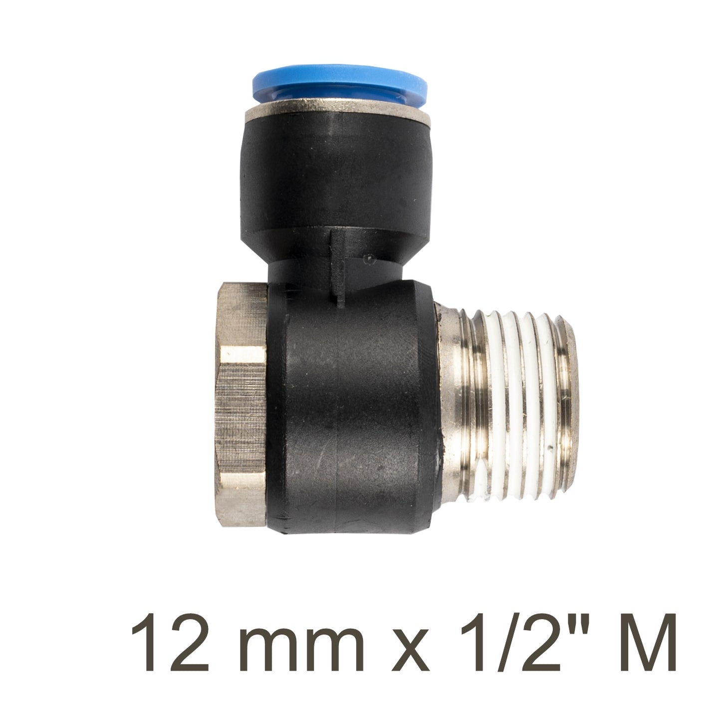 SWIVEL ELBOW PU 12MM X 1/2' M