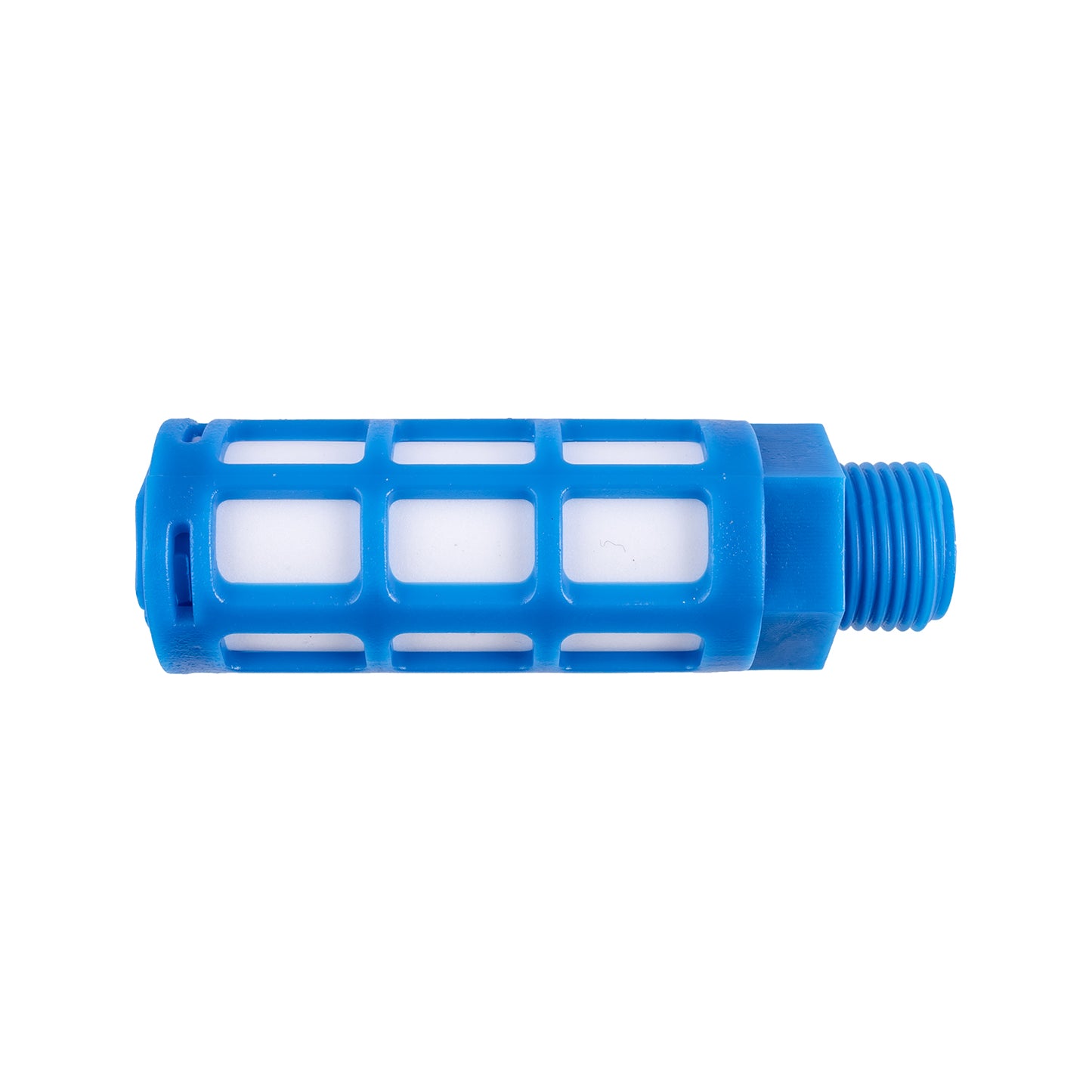 PLASTIC BREATHER SILENCER 1/2' M BLUE