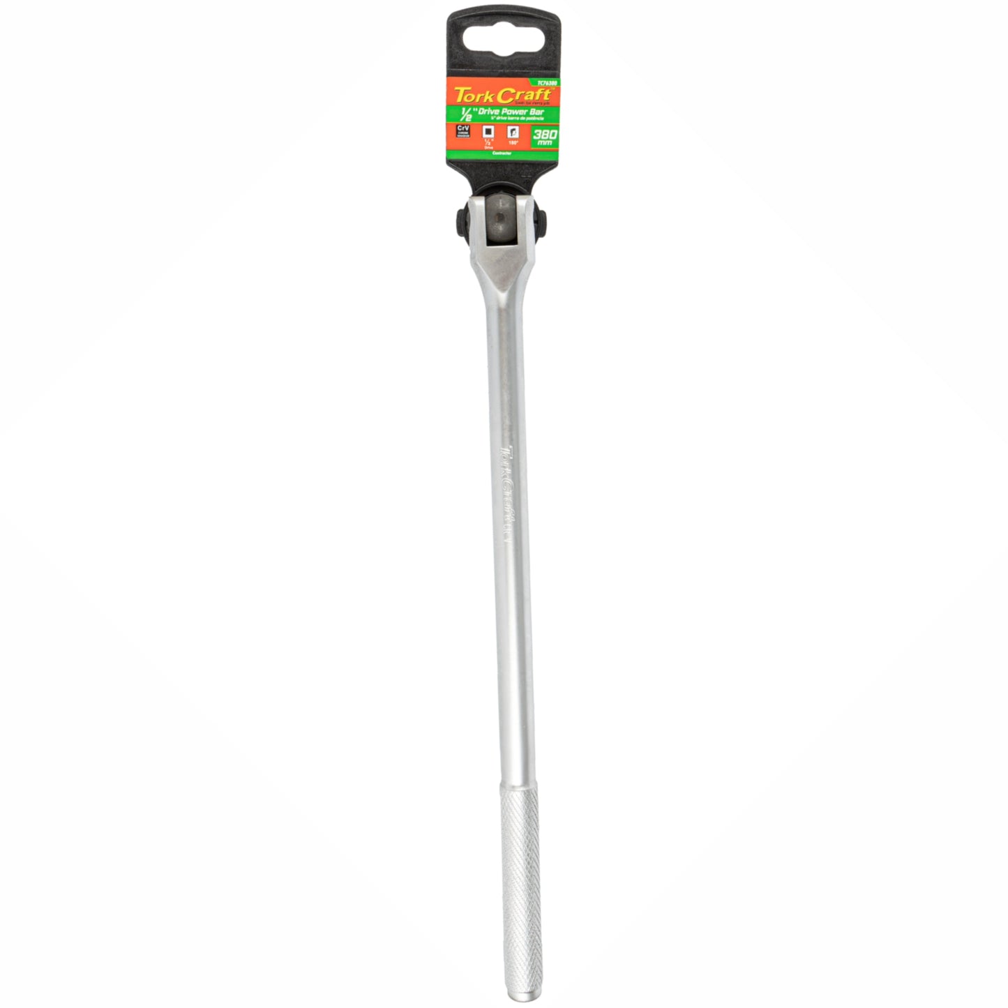 POWER BAR 1/2'M DRIVE 380MM SWIVEL HEAD STEEL HANDLE SOCKET