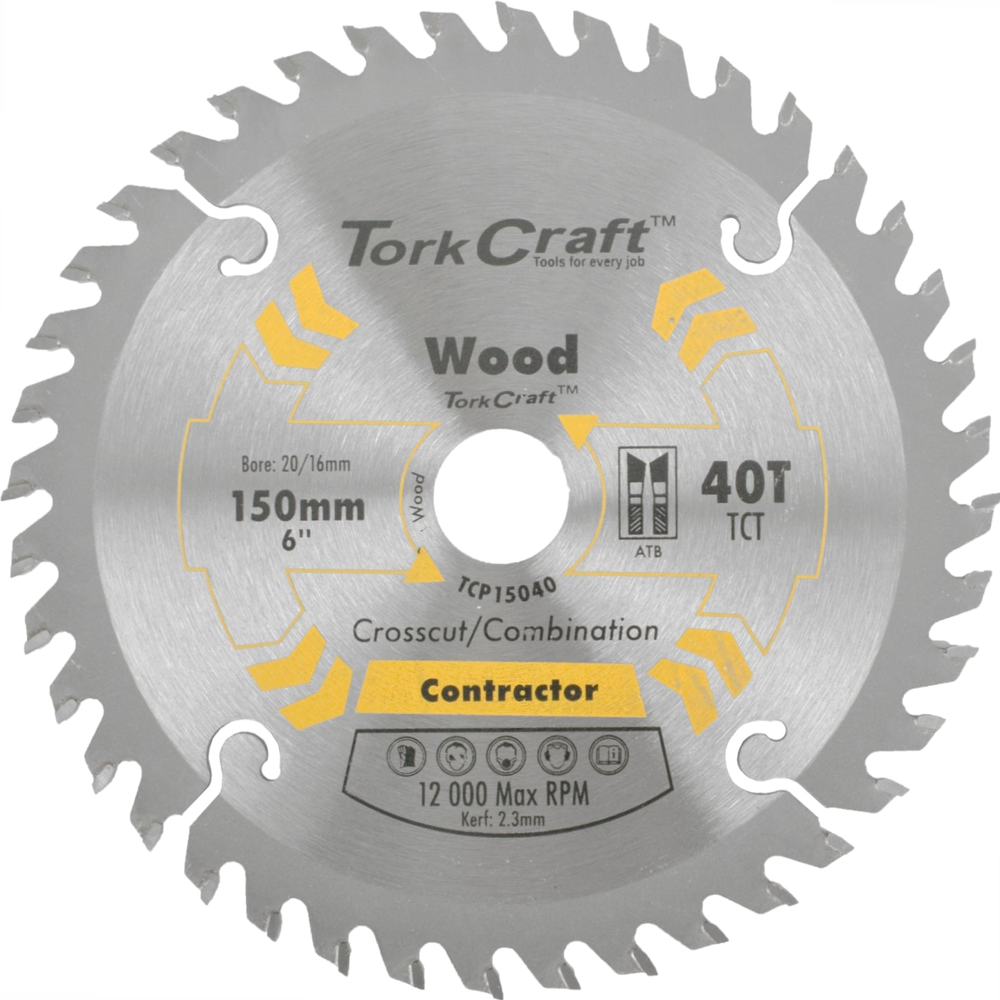 BLADE CONTRACTOR 150 X 40T 20/16 CIRCULAR SAW TCT