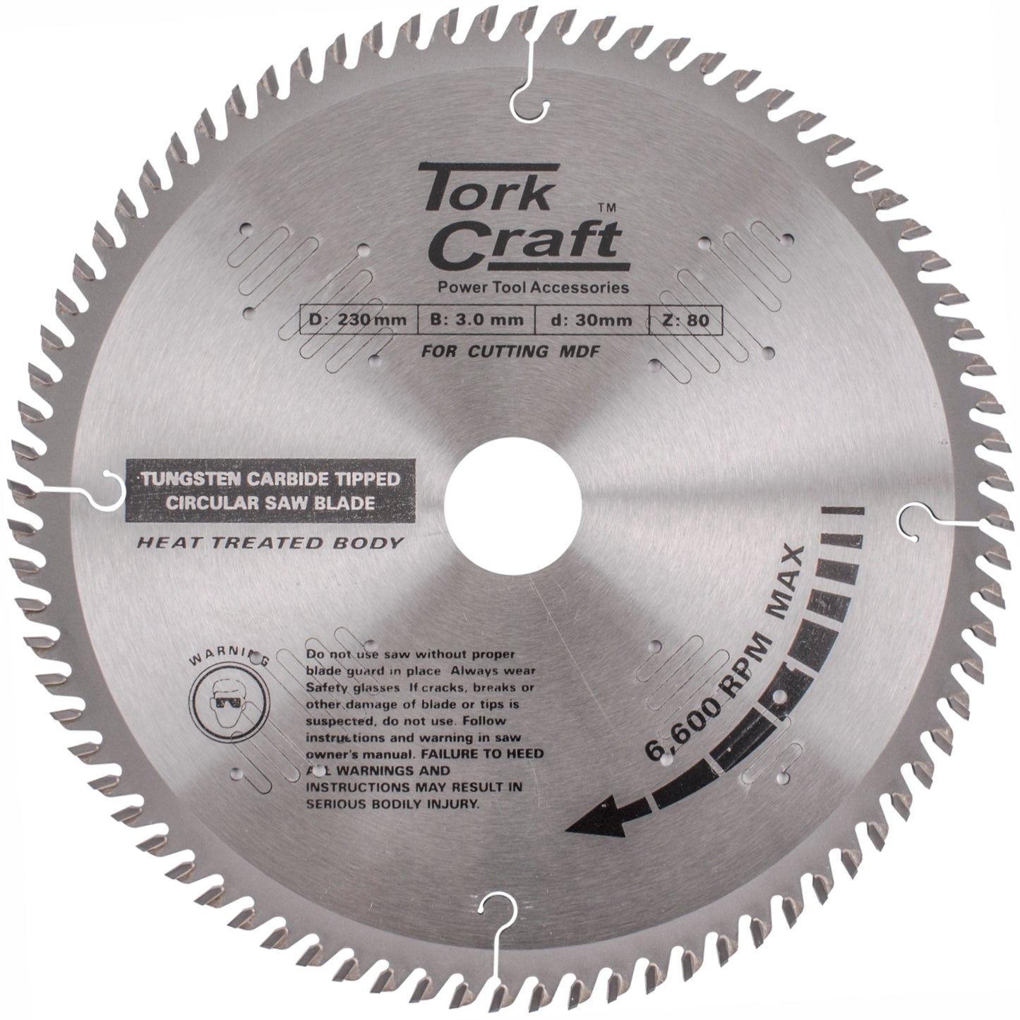 BLADE TCT 230 X 80T 30/1/16 TCG POSITIVE PROFESIONAL INDUSTRIAL