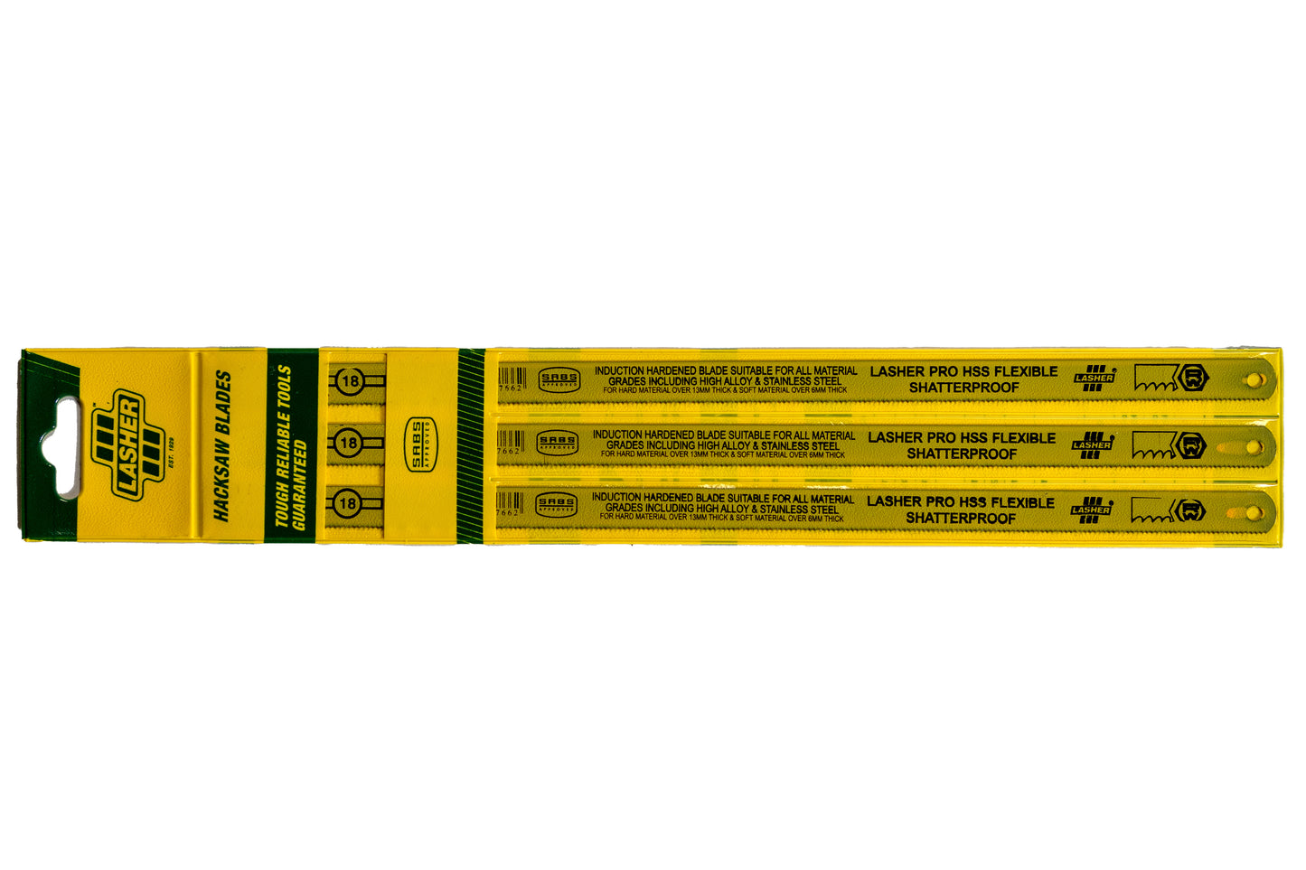 Lasher LasherPro 18T 3 Pack Hacksaw Blades