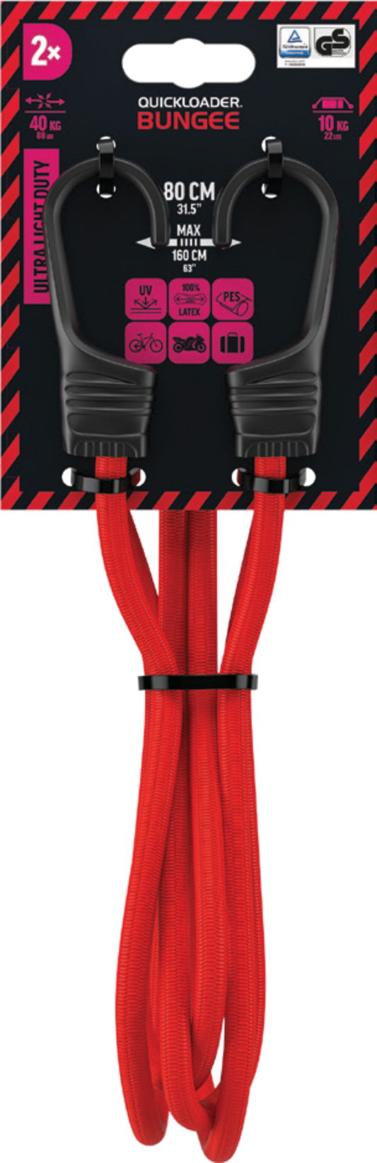 QL Bungee Classic 40 kg 80 cm x 8 mm 2-PACK