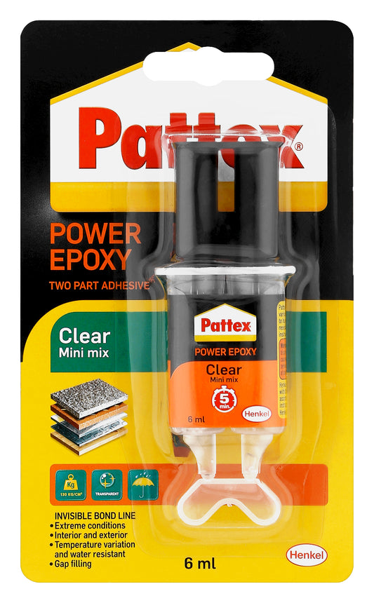 Pattex Epoxy Clear Mini Syringe 6ml carded