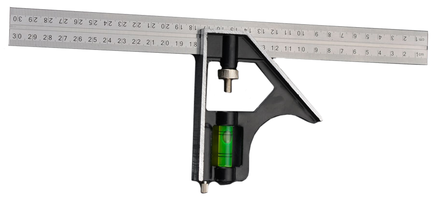 300mm Combination Square with Aluminium Base