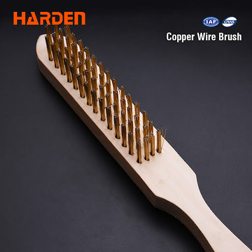 4 row Steel Brush with wood handle