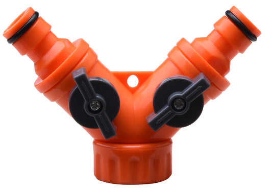 1/2" Y Shape Double Individual Hose Connector