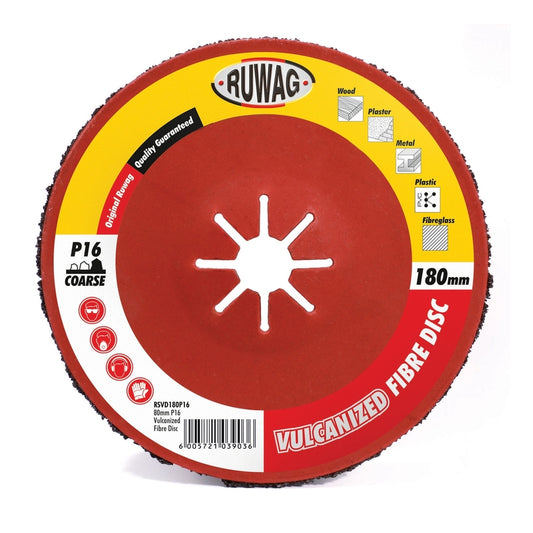 P16 180mm vulcanized fibre disc /ea
