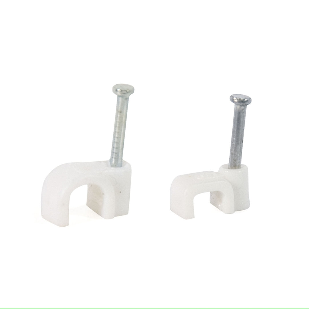 Cable Clip Flat White 5mm (100)