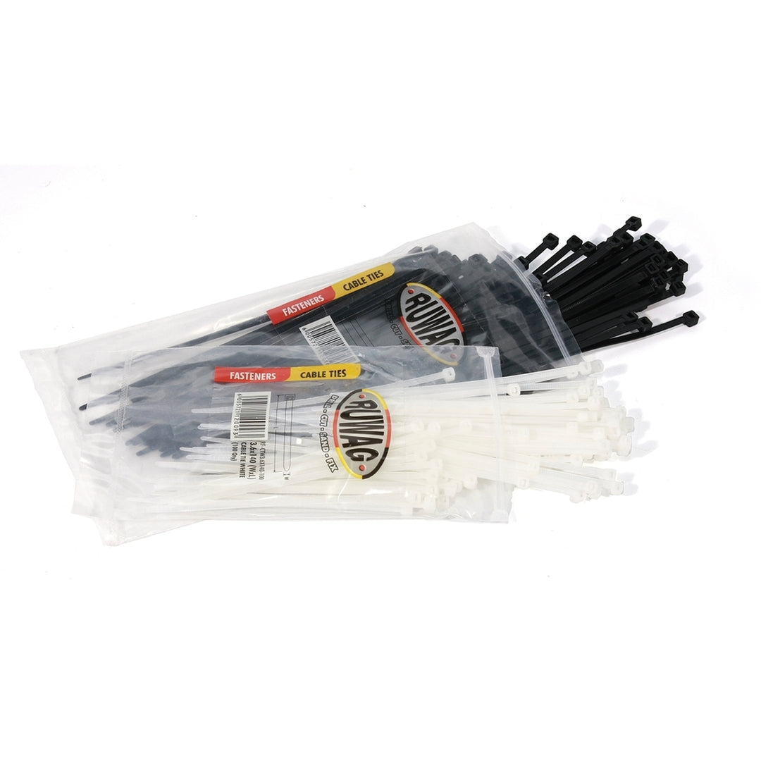 Cable Ties White 2.6x92mm (10)