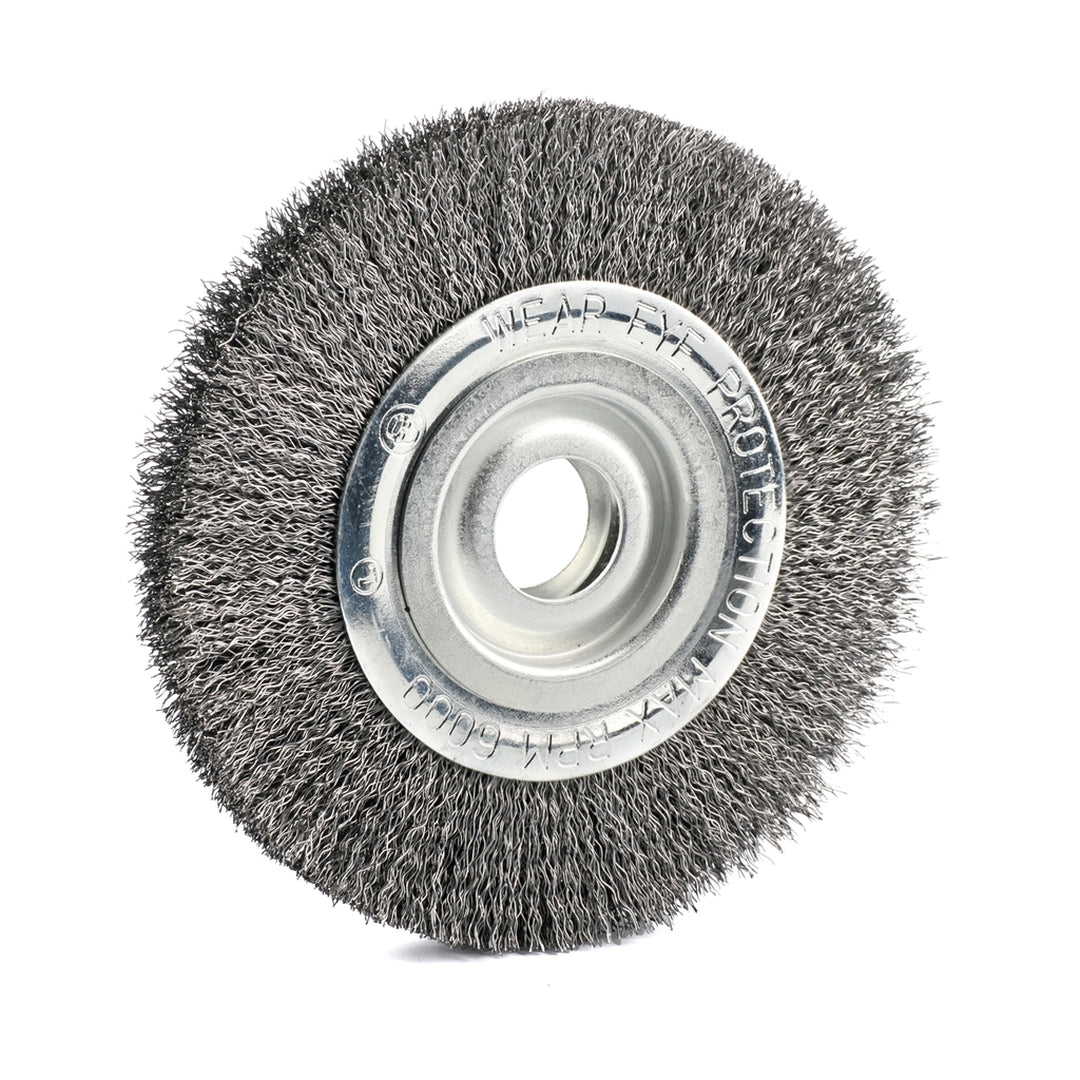 150mm x 20mm wire wheel 25.4mm bore with adapters