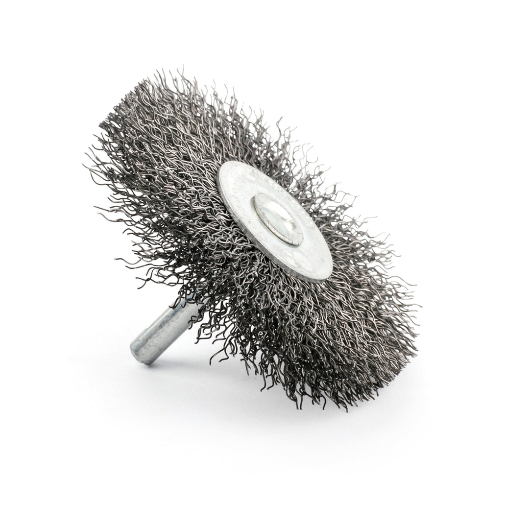 50 x 12 mounted wire wheel 6mm shaft