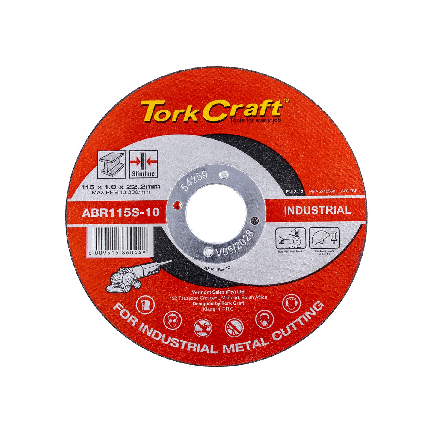 CUTTING DISC INDUSTRIAL METAL 115 x 1.0 x 22.2 MM