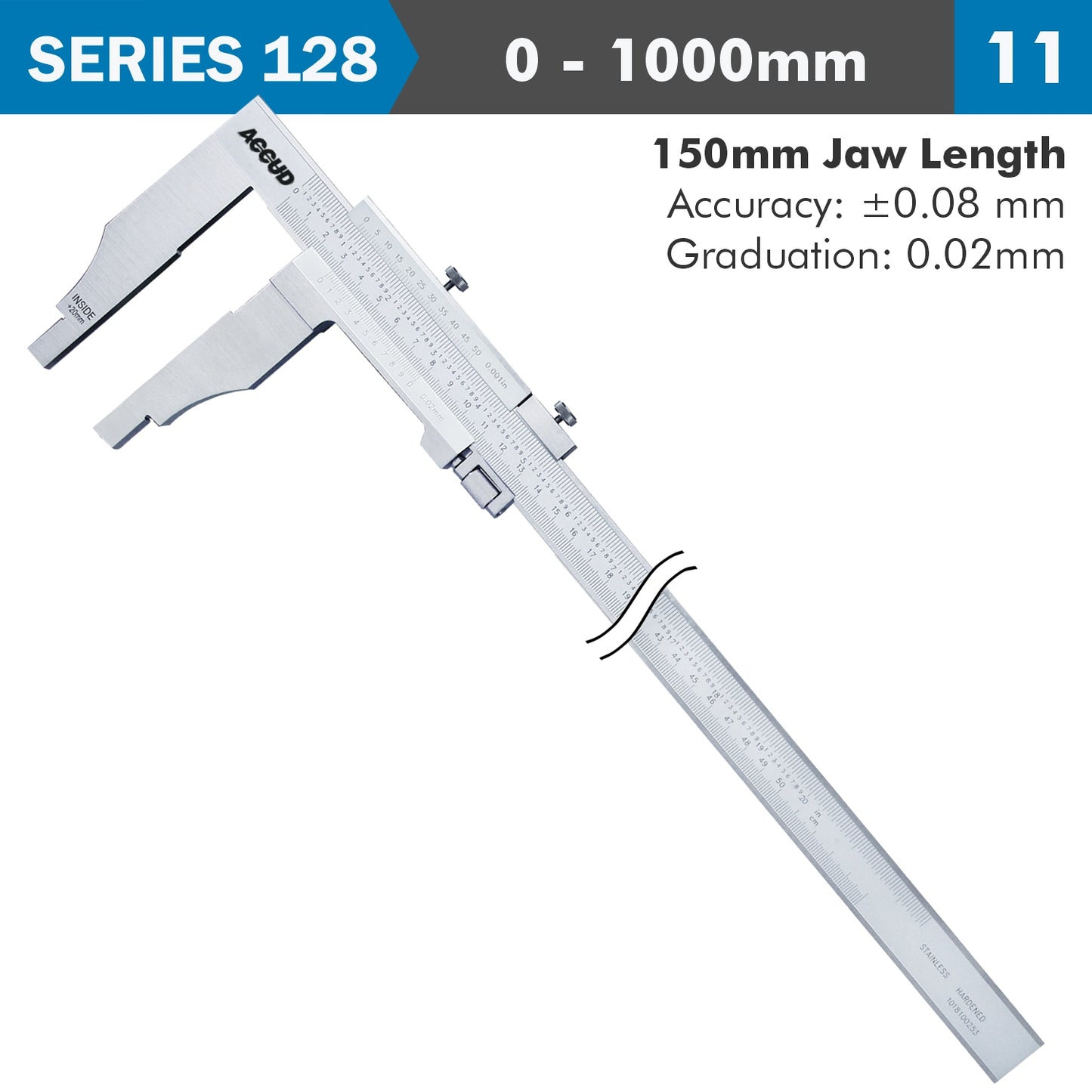 VERNIER CALIPER JAW LENGTH 150MM 0-1000M