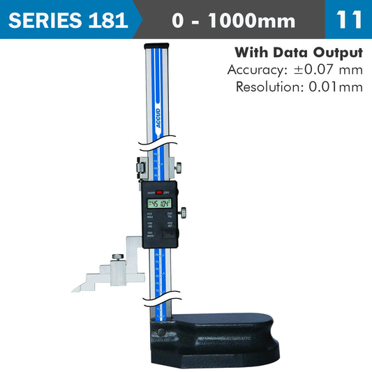 DIG. HEIGHT GAUGE 1000MM 0.07MM ACC. 0.01MM RES. S/STEEL