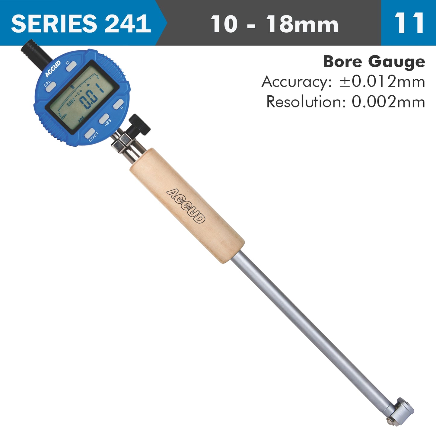DIG. BORE GAUGE 10-18MM 0.012MM ACC. 0.001MM GRAD.