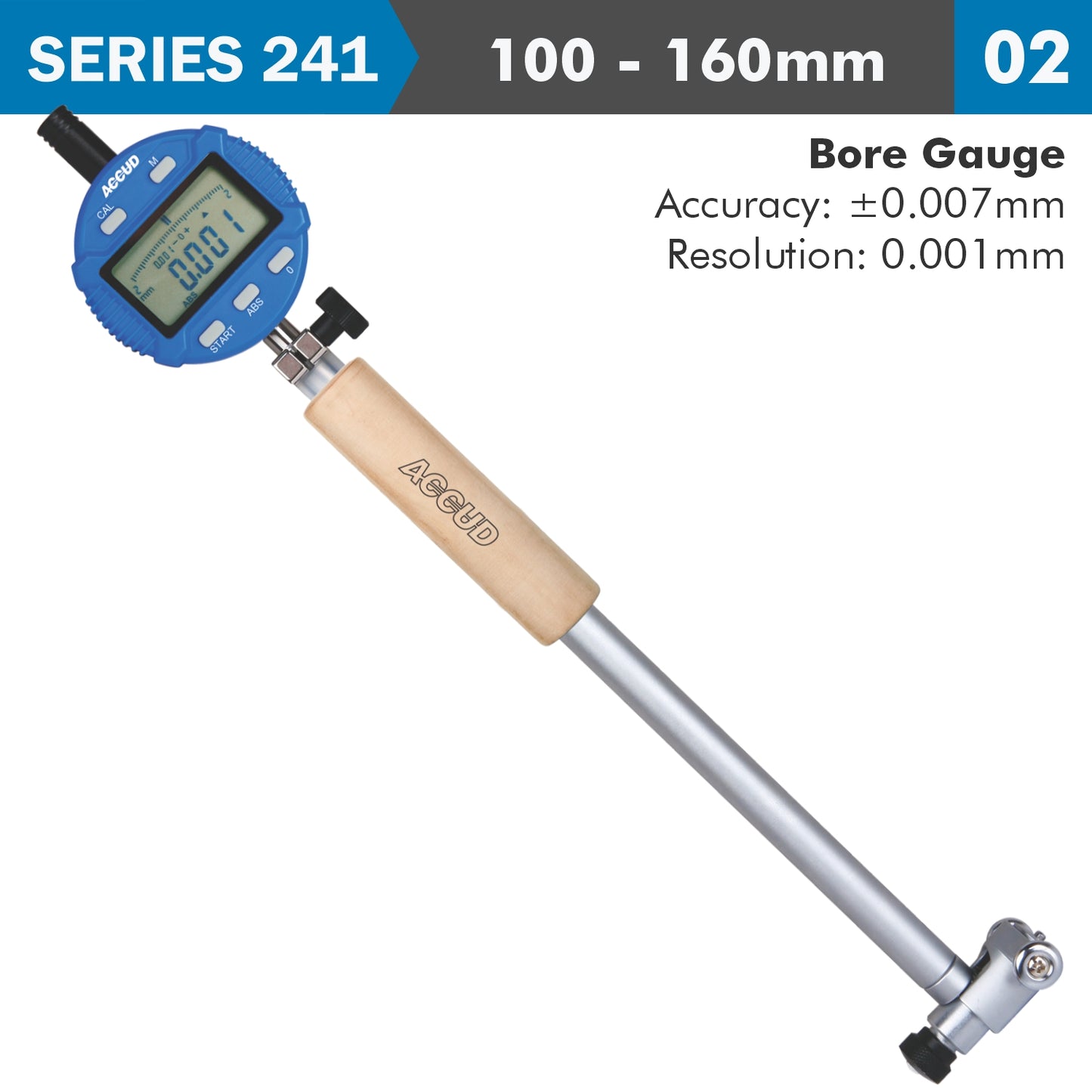 DIG. PRECISION BORE GAUGE 100-160MM 0.018MM ACC. 0.001MM GRAD.