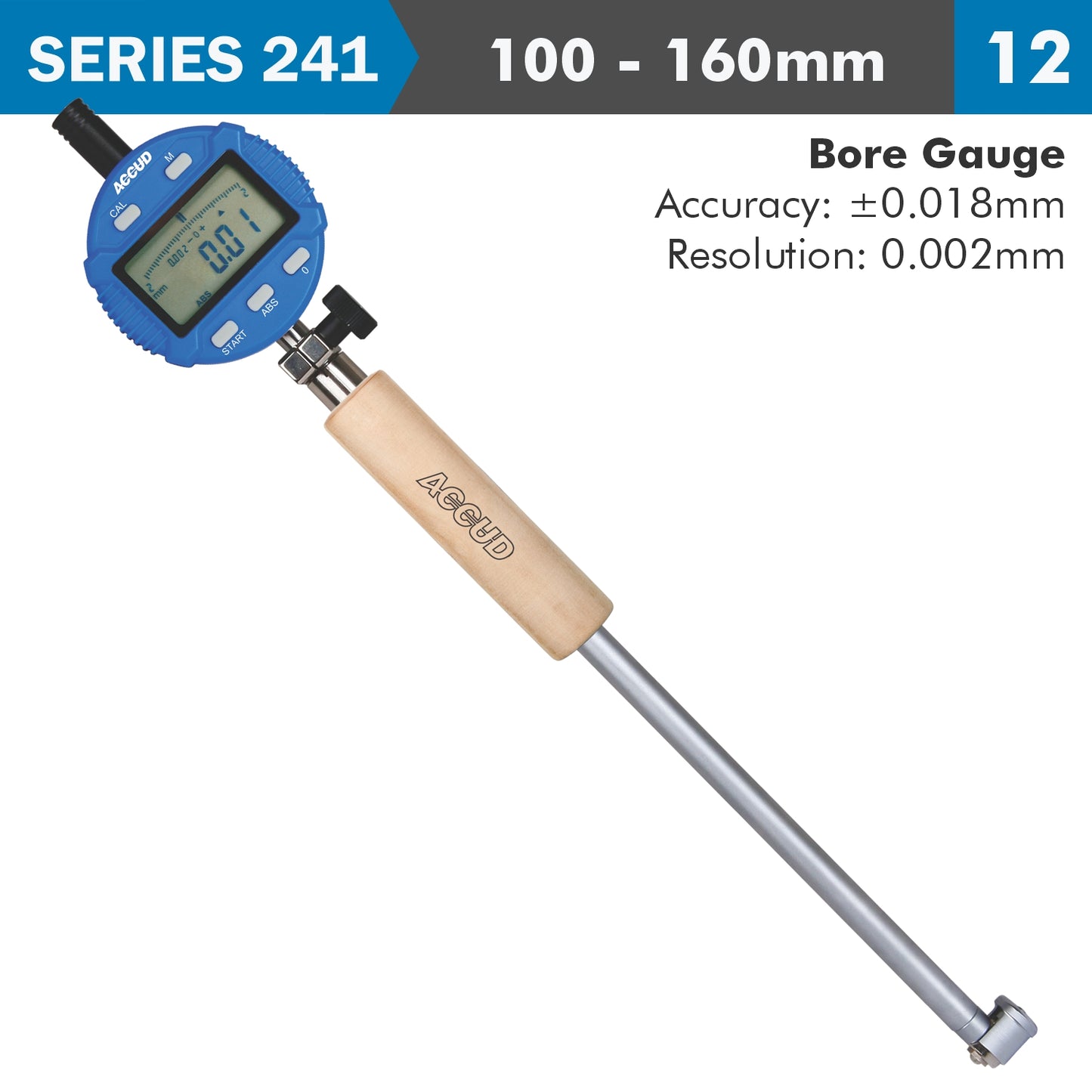 DIG. BORE GAUGE 100-160MM 0.018MM ACC. 0.001MM GRAD.