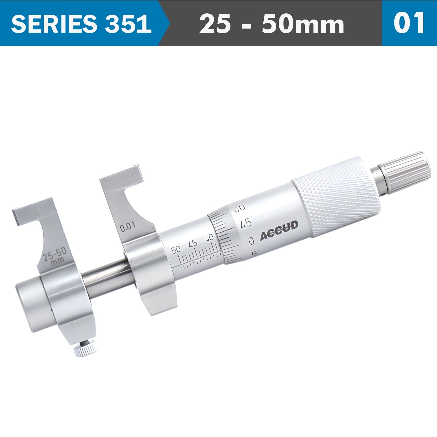 INSIDE MICROMETER 25-50MM WITH SETTING RING 0.008MM ACC. 0.01MM GRAD.